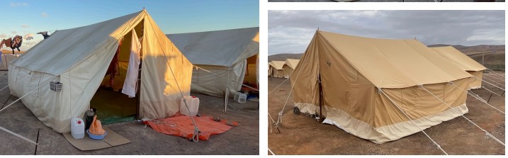 tienda campaña kiffa ambientada 200x400x400 beig 16u